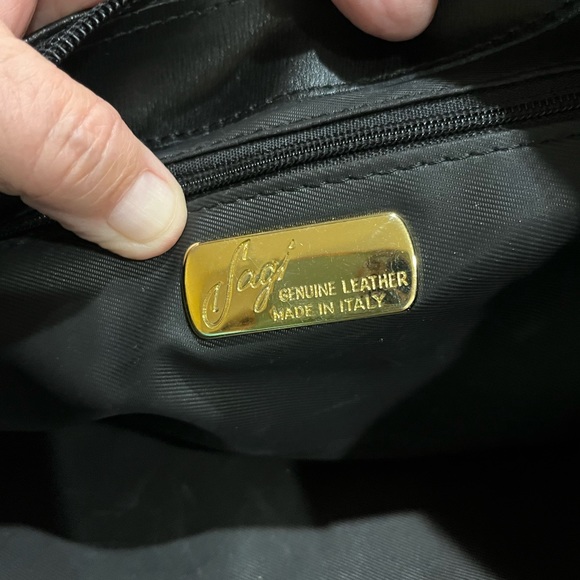 Sagi Made in Italy All leather two-tone Handbag 9X15 - Picture 8 of 8